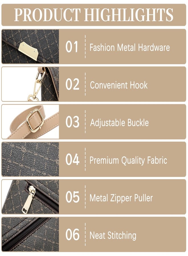 FSD.WG FSD. WG Purses for Women Fashion Quilted Crossbody Bag Leather Ladies Shoulder Purses Messenger Handbag Wallet - Image 5