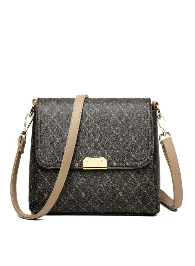 FSD.WG FSD. WG Purses for Women Fashion Quilted Crossbody Bag Leather Ladies Shoulder Purses Messenger Handbag Wallet - Image 1