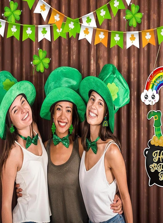 WanBigVa 6 Pairs St Patrick's Day Earrings Green Shamrock Dangle Drop Earrings St Patty's Accessories Irish Holiday Earrings Bulk for Women Girls - Image 3