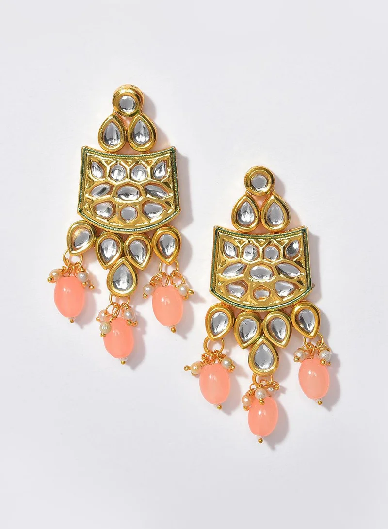 SOHI Stone Studded & Beaded Artificial Jewellery Set