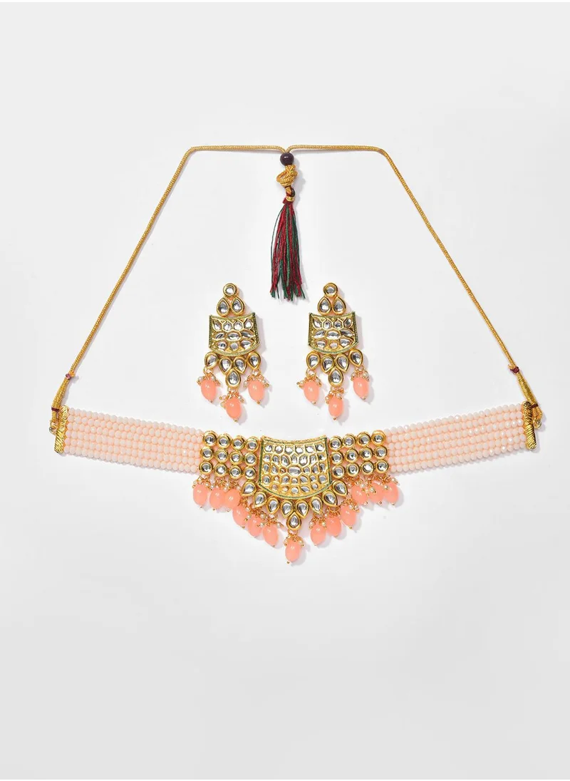 سوهي Stone Studded & Beaded Jewellery Set