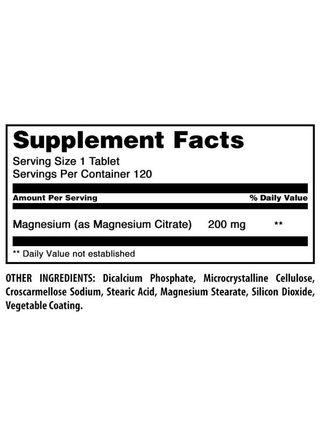 Amazing Formulas Magnesium Citrate | 200 Mg Tablets | Mineral Supplement | Non-GMO | Gluten Free | Made in USA (1 Pack, 120 Count) - pzsku/ZD7CE7AC2FB4EB097DAB2Z/45/_/1740202253/8f8853ab-4f08-4251-8d90-bc4a1e129fb8