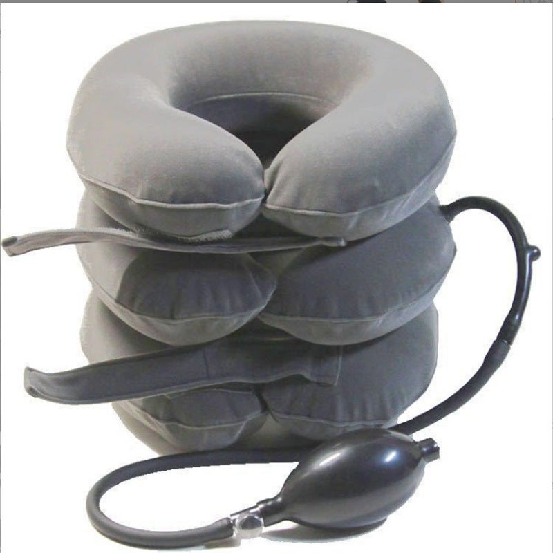 Factory Portable Inflatable Cervical Traction Instrument Household Health Care Device Multi-Color Full Fleece Half Fleece Traction Instrument - Image 3