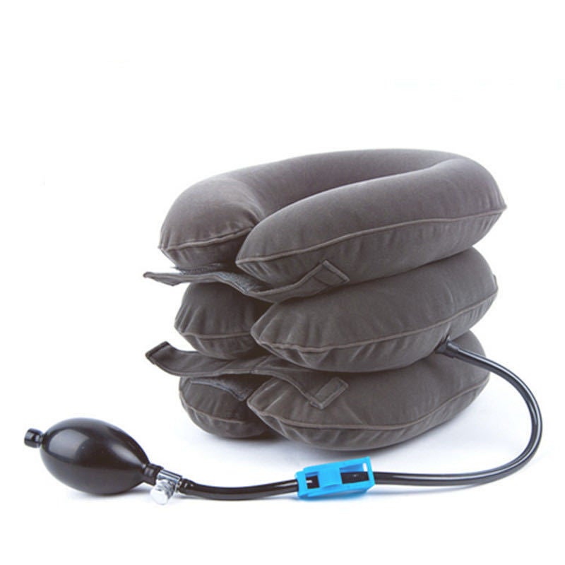 Factory Portable Inflatable Cervical Traction Instrument Household Health Care Device Multi-Color Full Fleece Half Fleece Traction Instrument - Image 4