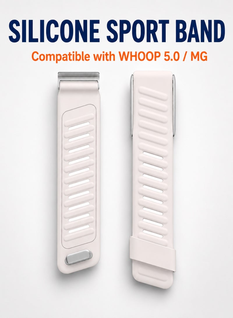 نورتك سوار سيليكون متوافق مع WHOOP 5.0 وWHOOP MG، يرجى اختيار الإصدار العادي أو إصدار MG ECG، سوار رياضي مقاوم للماء وقابل للتنفس وقابل للتعديل بإطار معدني للرجال والنساء - Image 2