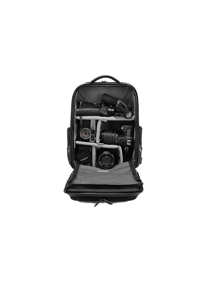 Bange 6626 Premium Genuine Leather Camera and Laptop Backpack for 15.6" Laptop and Cameras - Image 4