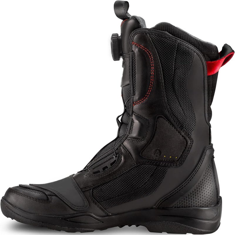 SHIMA STRATO Motorcycle Boots for Men - Vented, Reinforced Lightweight Long Biker Riding Boots with ATOP Fast-Closure System, Ankle Protection, Non-slip Sole, Reflective Panels (Black, 11) - Image 5