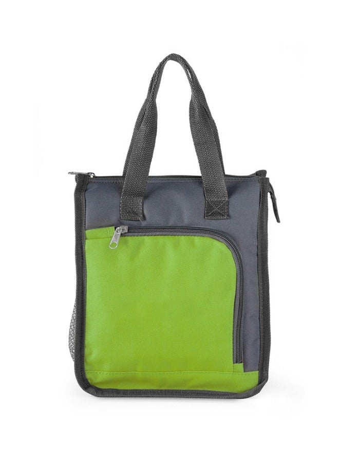 Browning Insulated Bag Ice Bag Cooler Bag Portable Oxford Cloth Lunch Bag Insulated Bag Portable Lunch Box Bag - Green and Gray  - Image 1
