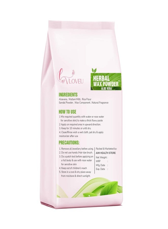 VLOVEU Wax Powder for Hair Removal for Women - 120 gm (Pack of 4) | Hair Removal Powder with Aloevera | Painless Herbal Wax Powder, All Skin Types Hands, Legs, Underarms, Bikini & Intimate Area - Image 2