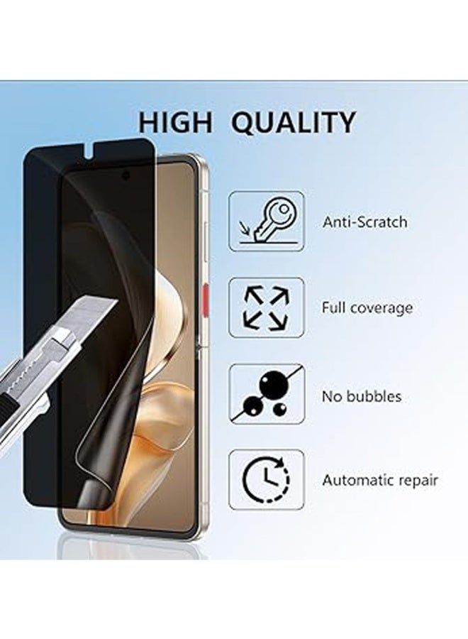 【2 Pack】 Privacy Screen Protector Compatible with ZTE Nubia Flip 5G, Anti-Scratch, Easy to Install, Anti-spy TPU Screen Protector for Nubia Flip 5G - Image 3