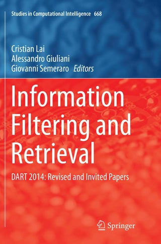Information Filtering and Retrieval: DART 2014: Revised and Invited Papers - pzsku/ZD7CEADFE52B25D3C6EBFZ/45/1749025557/e2f7f0e2-4315-4a11-8376-a30d682140bb