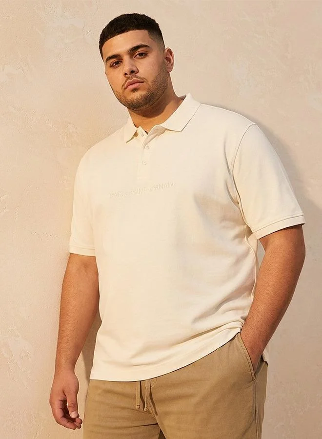 Maxim Maxim Plus Short Sleeves Logo Embroidered Polo T-shirt