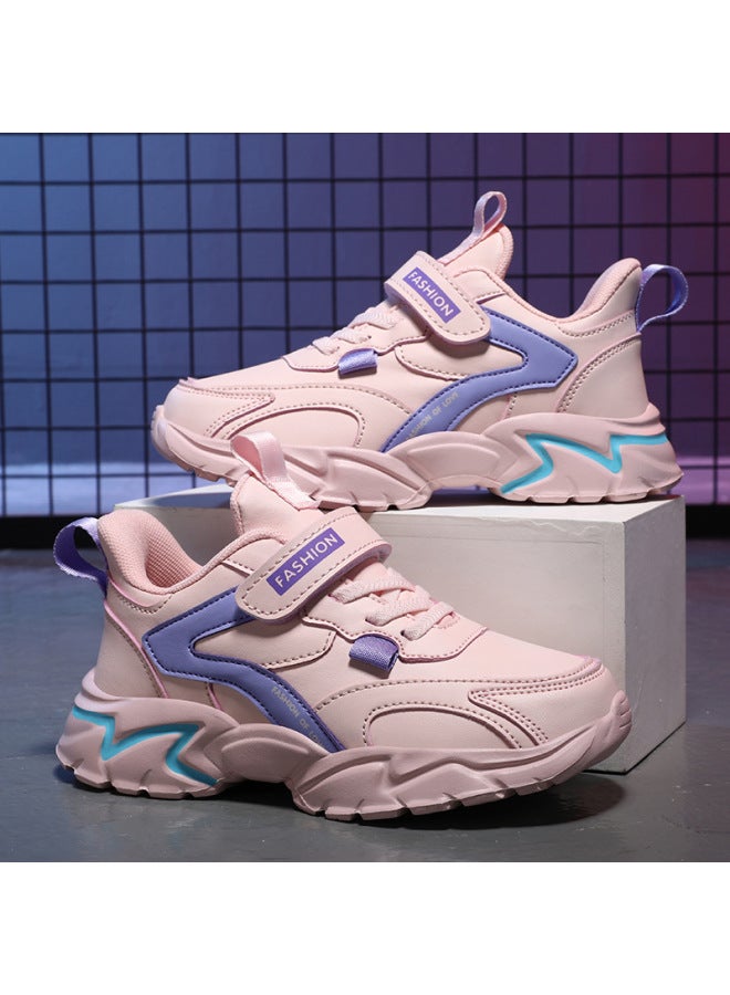Boys' Shoes Spring New Shoes Breathable Double Mesh Girls' Sports Shoes Medium And Large Little Boy Running Shoes Children