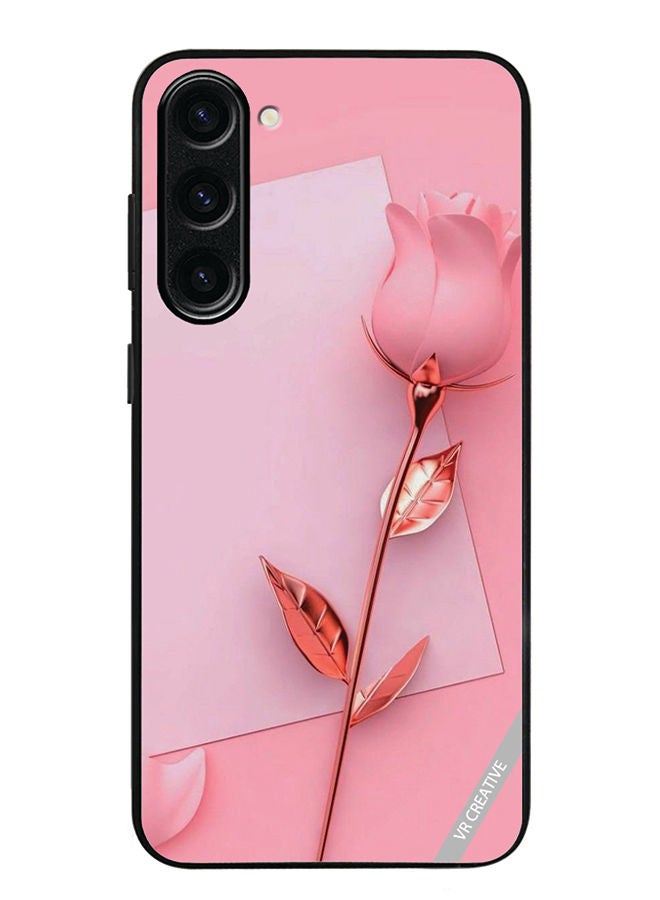 VR CREATIVE Protective Case Cover For Samsung Galaxy S23 Plus Pink Rose Design Multicolour - Image 1