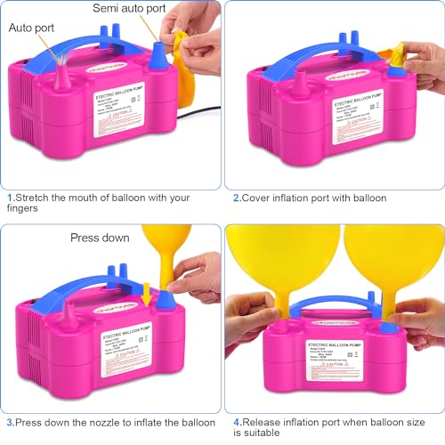 Chamvis Balloon Pump Electric, 110V 600W Balloon Pump Inflate, Air Pump for Balloons: Balloon Blower Machine for Fast and Easy Filling Balloons - Image 2