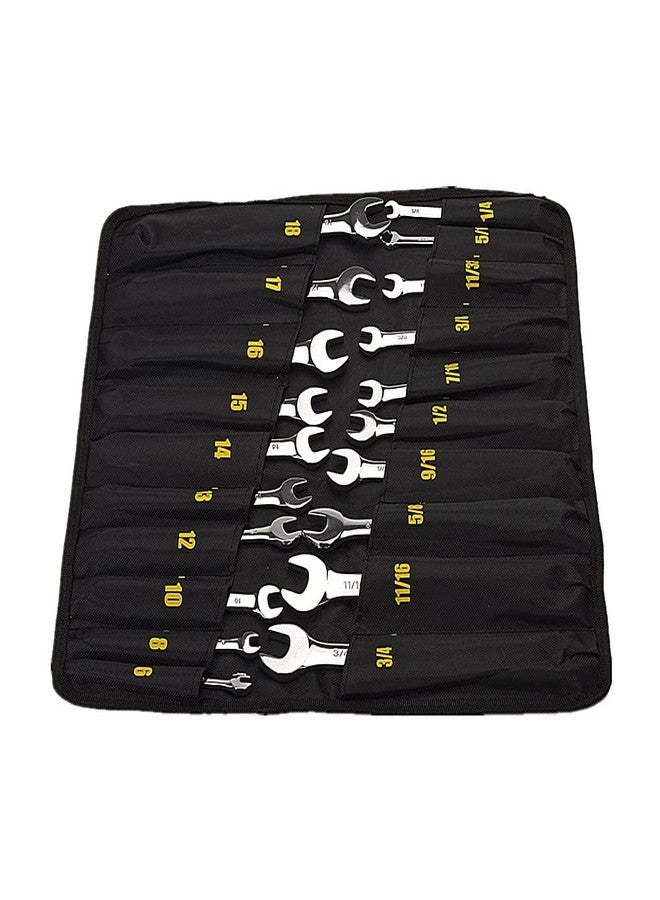 FLZOSPER 20pc. Flex-Head Ratcheting Wrench Set，Metric & SAE Chrome Vanadium Steel Combination Wrench Spanner with Portable Carrying Bag - Image 2