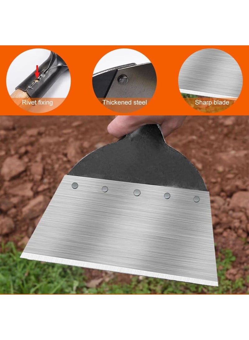 SOLARAE أداة حديقة متعددة الوظائف، مجرفة حديقة، مجرفة تنظيف حديقة خارجية متعددة الوظائف، مجرفة تنظيف من الفولاذ المقاوم للصدأ، لتنظيف الحديقة، وإزالة الأعشاب الضارة، وزراعة المزرعة - Image 4