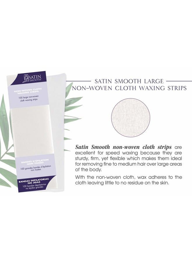 Satin Smooth Satin Smooth Non-Woven Cloth Waxing Strips, Large, 100 ct x 2 packs  - Image 3