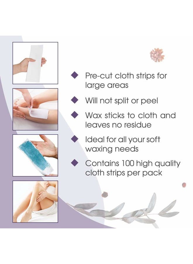Satin Smooth Satin Smooth Non-Woven Cloth Waxing Strips, Large, 100 ct x 2 packs  - Image 2