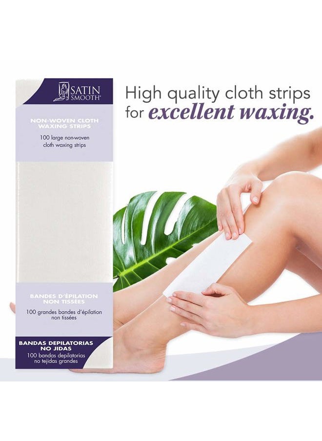 Satin Smooth Satin Smooth Non-Woven Cloth Waxing Strips, Large, 100 ct x 2 packs  - Image 4