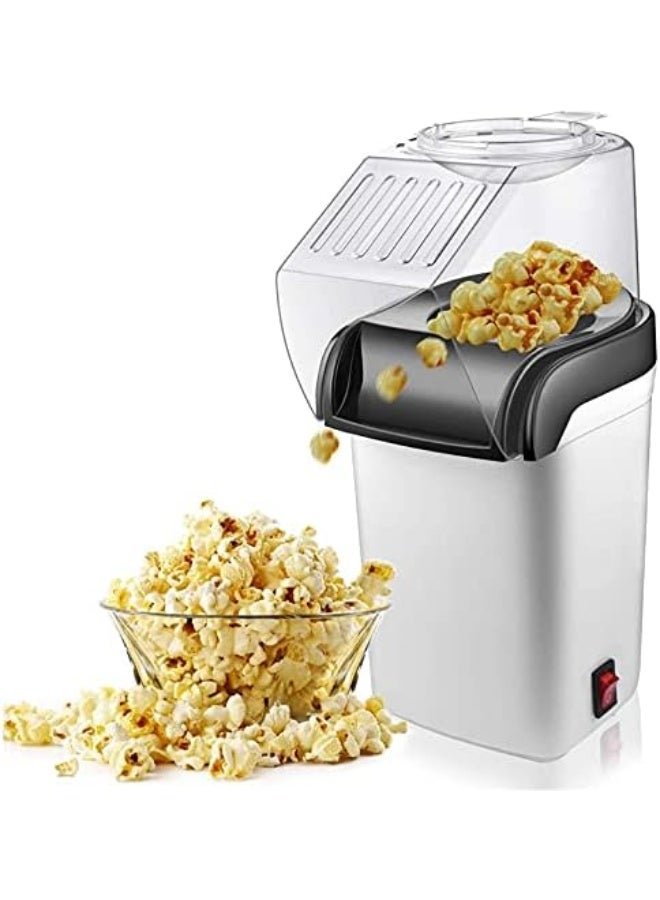 Forest Home Hot Air Popcorn Machine High Power 1200W, Quickly Complete Delicious and Healthy Food in 2-3 Minutes, White - Image 1
