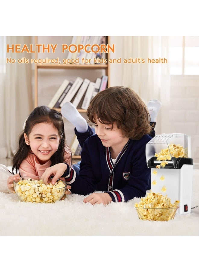 Forest Home Hot Air Popcorn Machine High Power 1200W, Quickly Complete Delicious and Healthy Food in 2-3 Minutes, White - Image 2