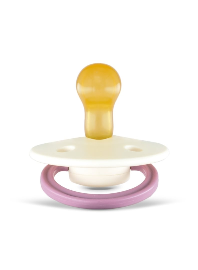 Rebael Fashion Natural Rubber Round Pacifier Size 1 - Baby 0-6M (1-pack) - Frosty Pearly Rhino - Image 1