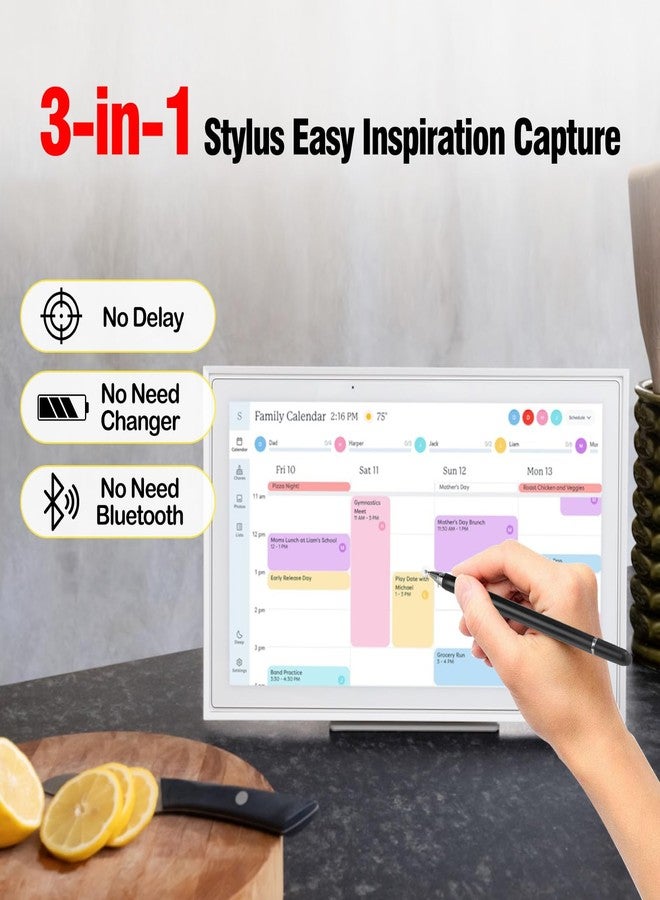 GUSUCIN Screen Protector & Stylus Pen Compatible With 15 inch Digital Calendar, Must Have Accessory Kit for Electronic Calendar 15 inch, 2 Pack Screen Protector & 3-in-1 Stylus Pen for Digital Calendar - Image 5