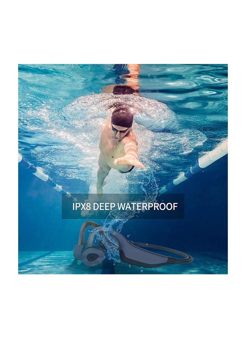 Generic - Bone Conduction Headphones Bluetooth Open Ear Headphones for Swimming Underwater IPX8 Waterproof Headphones - Image 1