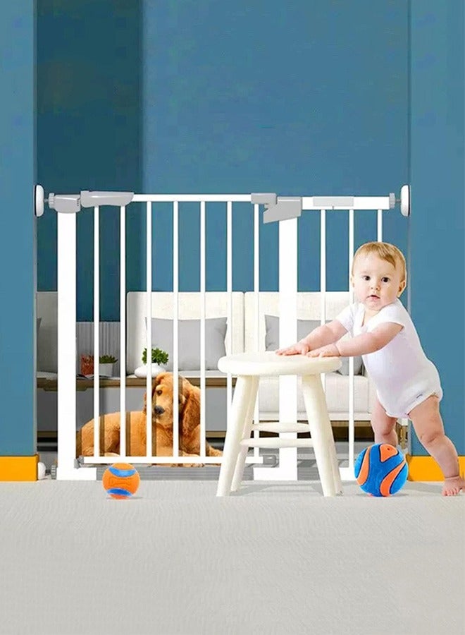 JCB CHIC بوابة أمان للأطفال، بوابات أمان داخلية تغلق تلقائيًا للاستخدام في المدخل والممر والسلالم، ارتفاع البوابة الآمنة 75-104 سم - Image 1