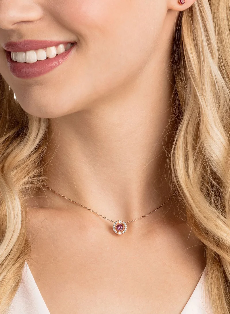 SWAROVSKI Sparkling Round Pendent Necklace+Earrings Set