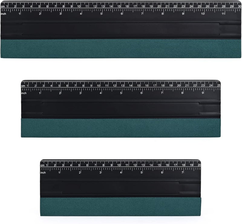 Ehdis Large Vinyl Squeegee Window Tint Tool 3PCS Big Size Felt Edge Wrap Scraper for Vinyl Graphic Decal Car Wrapping Applicator Wallpaper Smoothing (Black) - Image 1