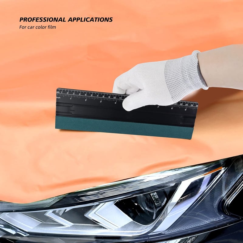 Ehdis Large Vinyl Squeegee Window Tint Tool 3PCS Big Size Felt Edge Wrap Scraper for Vinyl Graphic Decal Car Wrapping Applicator Wallpaper Smoothing (Black) - Image 4