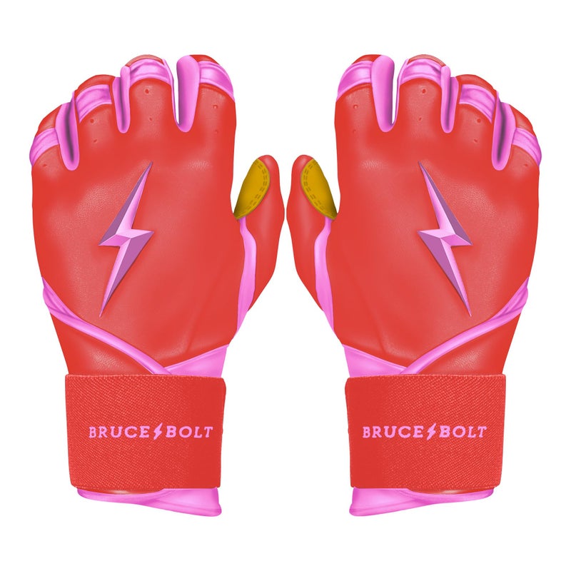 BRUCE BOLT Signature Series Long Cuff Batting Gloves Harrison Bader Edition Bader Pink Small - Image 2