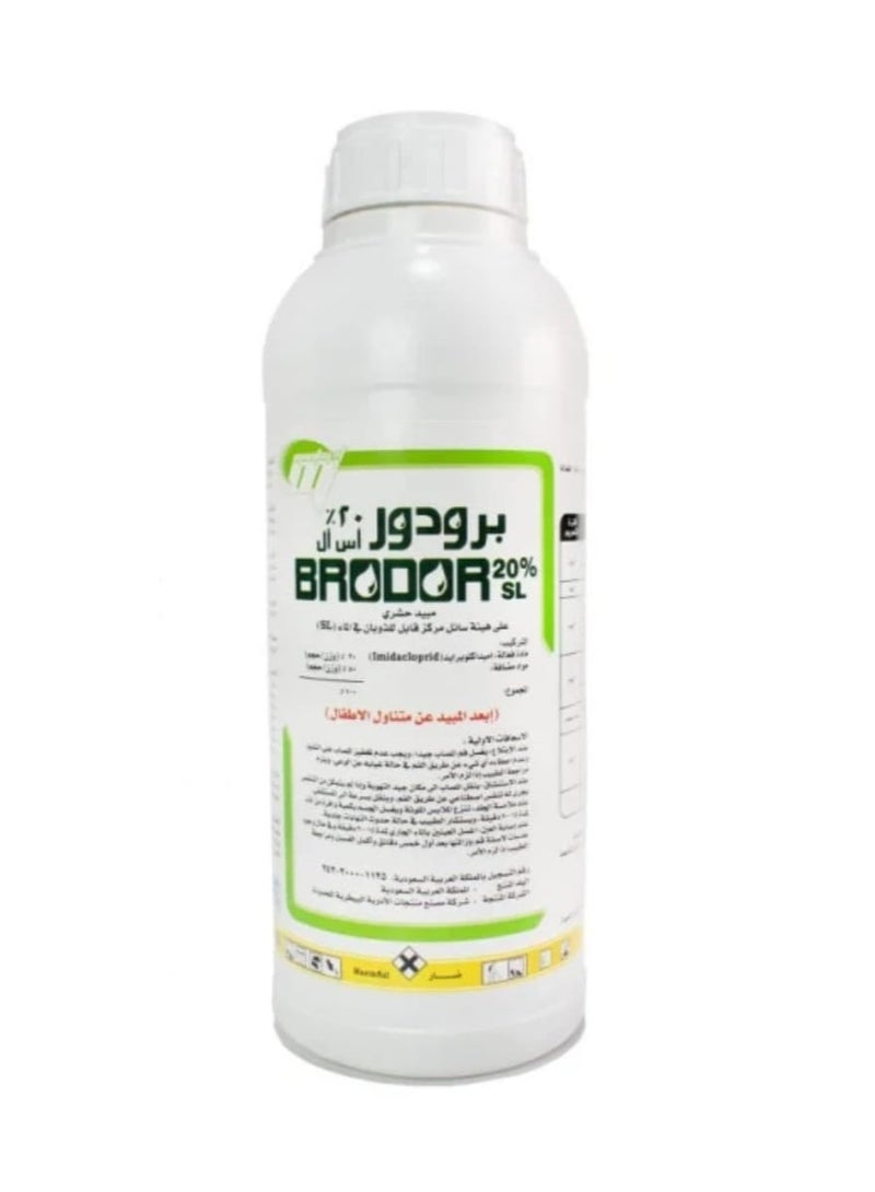 Generic Brodor 20% SL Liquid Insecticide for Controlling Termites Whiteflies Soil Insects and Aphids 1 Liter  - Image 1