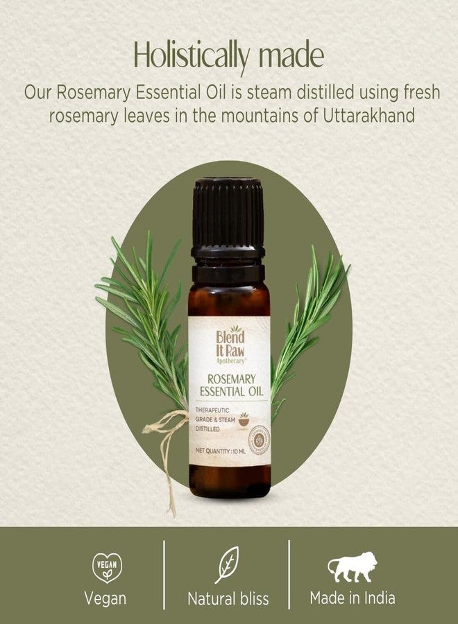 Blend It Raw Apothecary زيت الجوجوبا الخام من بليند إت، 50 مل، وزيت إكليل الجبل العطري، 10 مل، لنمو الشعر - Image 3
