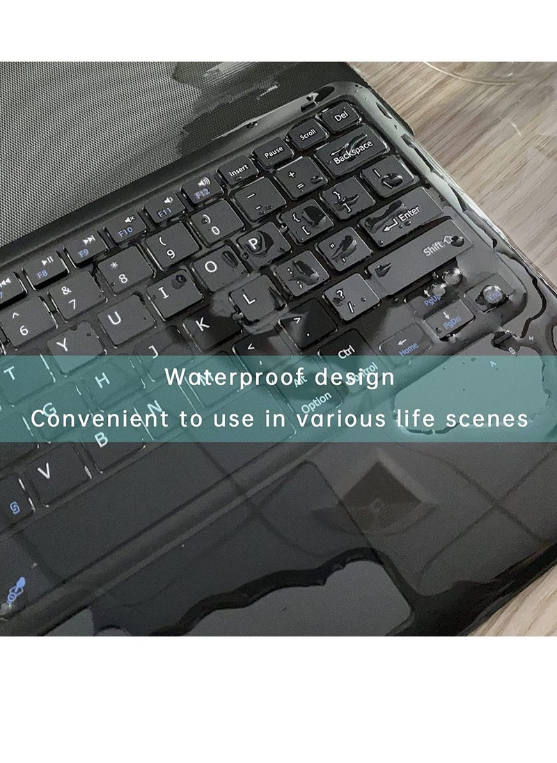 Keyboard Case for Samsung Galaxy Tab S7 FE 12.4" 2021 - Smart Wireless Waterproof Detachable Magnetic Tablet Trackpad Keyboard Cover for S7 FE SM-T730/T736 with S Pen Holder