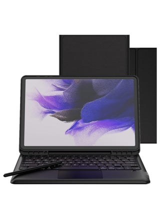 Keyboard Case for Samsung Galaxy Tab S7 FE 12.4" 2021 - Smart Wireless Waterproof Detachable Magnetic Tablet Trackpad Keyboard Cover for S7 FE SM-T730/T736 with S Pen Holder - pzsku/ZD7CF78204933BB562D59Z/45/_/1699190267/8acfe4d2-40fb-4630-b74f-e94c0123ea8c