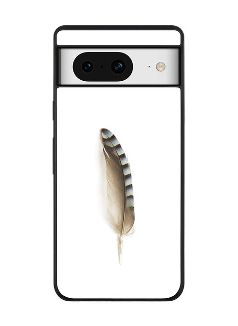 Rugged Black Edge case for Google Pixel 8, Custom Slim fit Flexible Anti Drop Thin Phone Case Cover - Lonely Feather