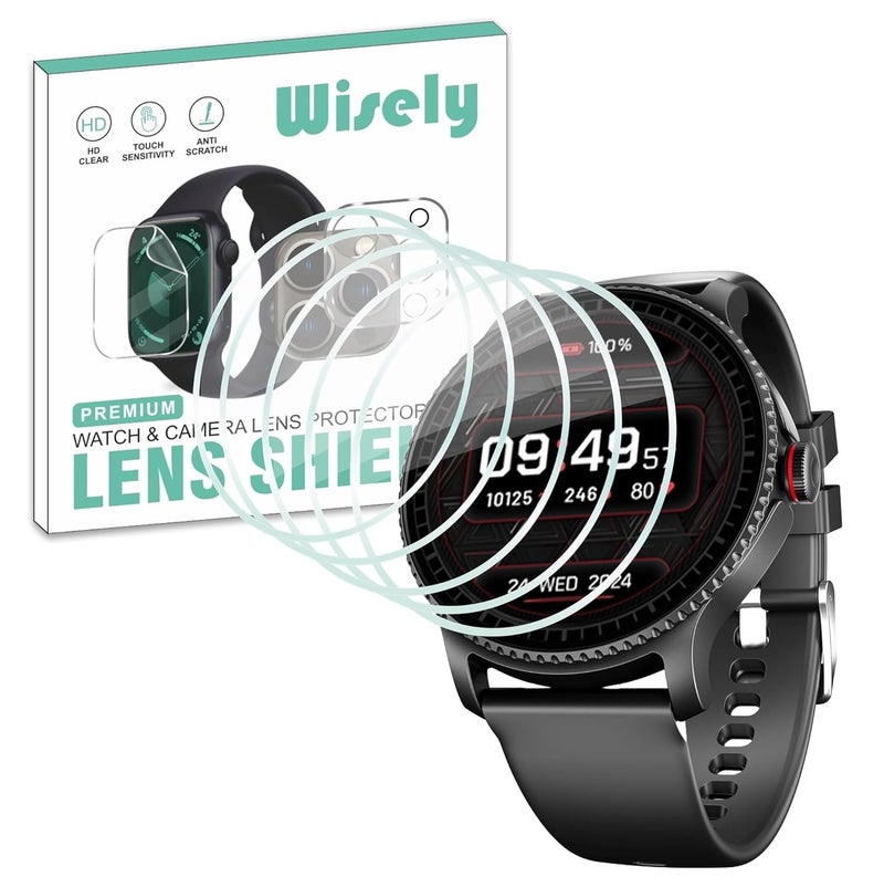 Wisely |Pack of 5pc| Screen Guard Protector For Boat Lunar Discovery (1.39'' inch) Anti Shock, Anti-Scratch, HD Clear, Full Cover - Image 1