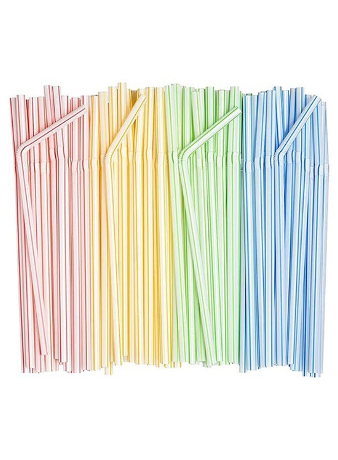 Halapack [100 PCS] Disposable Straw Colourful  8mm Drinking Straws Single Wrapped / Coloured Straw - Image 2