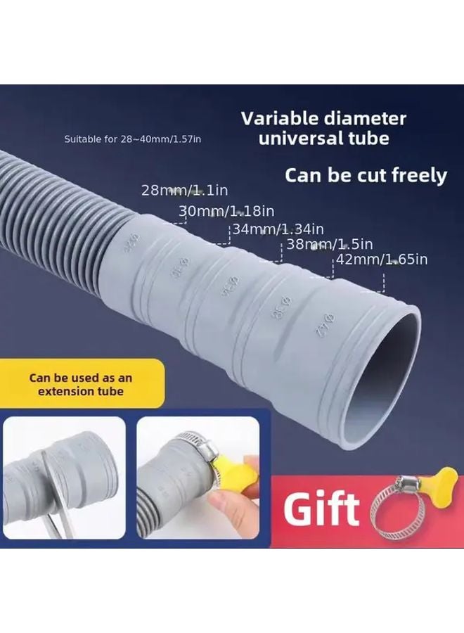 Heavy Duty RV Water Hose With Automatic Roller 3m 118 Inch Flexible Drain Hose - Image 2
