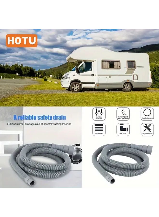 Heavy Duty RV Water Hose With Automatic Roller 3m 118 Inch Flexible Drain Hose - Image 1