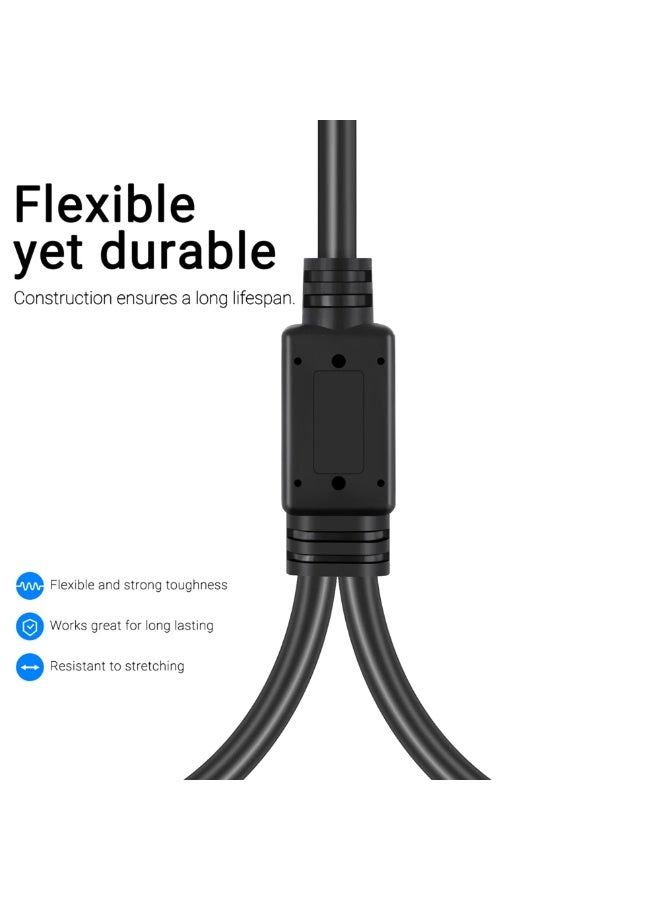 Peachjoy XLR Splitter Cable, 1 Male to 2 Female XLR Y-Splitter Microphone, 3 pin XLR Female to Dual XLR Male Balanced Mic Audio Cables for Speaker Systems, Radio Station, Stage Lighting, 11.8inch - Image 3