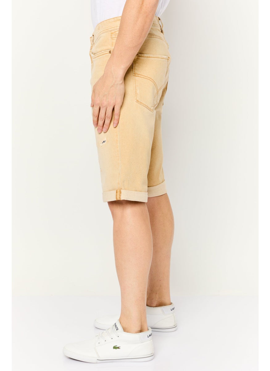 GAS - Men Rip Basic Shorts, Khaki - Image 1