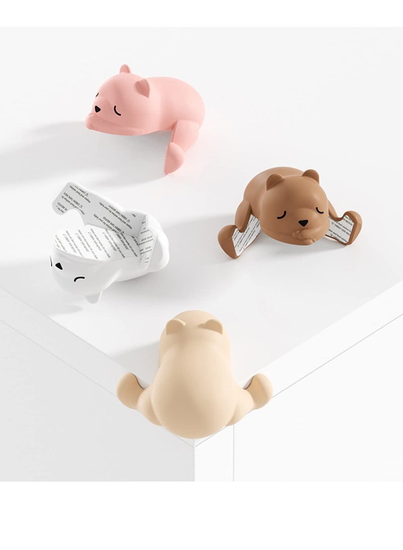 Excefore 4 PCS Lovely Bear Corner Protector, Soft, Corner Protectors Child Safety, Soft Silicone Table Corner Protectors for Baby  - Image 1