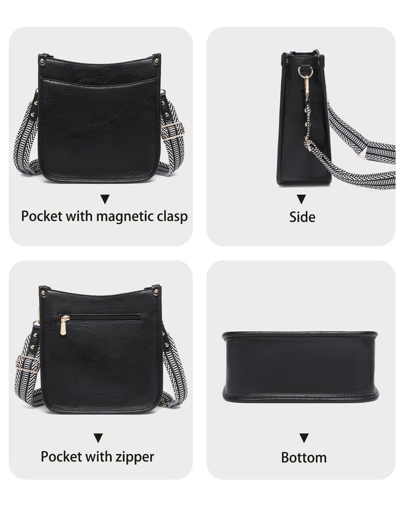 BAVERGE Purses for Women 3PCS, Crossbody Bags Set Large Leather Purse Shoulder Handbags with Wallet Adjustable Straps for Ladies Tote - Image 3