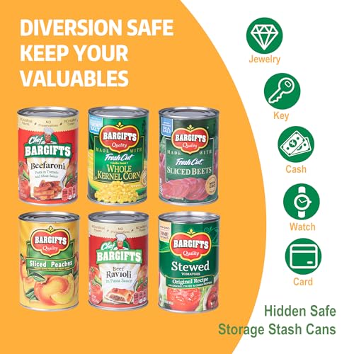BarGifts Hidden Safe Fake Can with Hidden Compartment, Hidden Storage Keep Your Valuables Safe Like Money, Keys, and Jewelry- Peach - Image 4