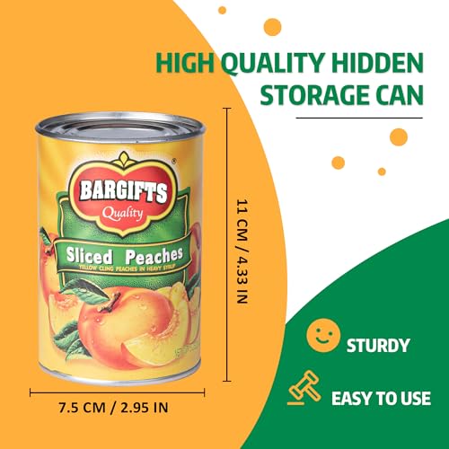 BarGifts Hidden Safe Fake Can with Hidden Compartment, Hidden Storage Keep Your Valuables Safe Like Money, Keys, and Jewelry- Peach - Image 2