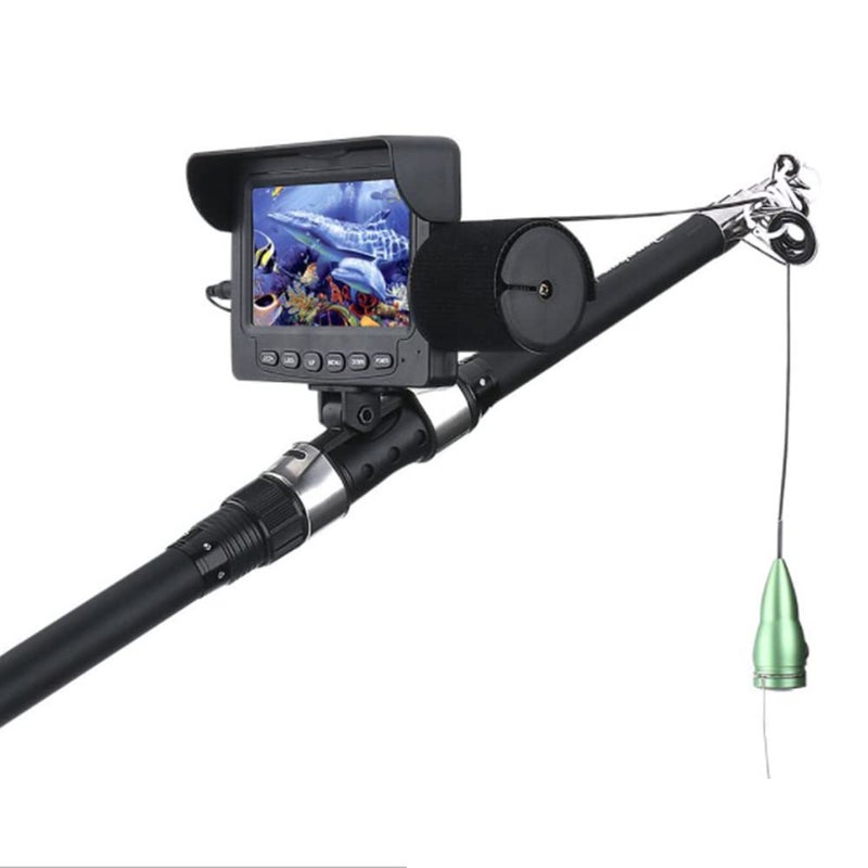 Hilitand مجموعة كاشف الأسماك هيلتان، كاميرا صيد تحت الماء مع شاشة 4.3 بوصة، كاشف أسماك فيديو محمول، ضبط سطوع LED، كاميرا نموذج سمكة بزاوية رؤية 165° من سبائك الألومنيوم، لصيد الأسماك في البحيرات - Image 1